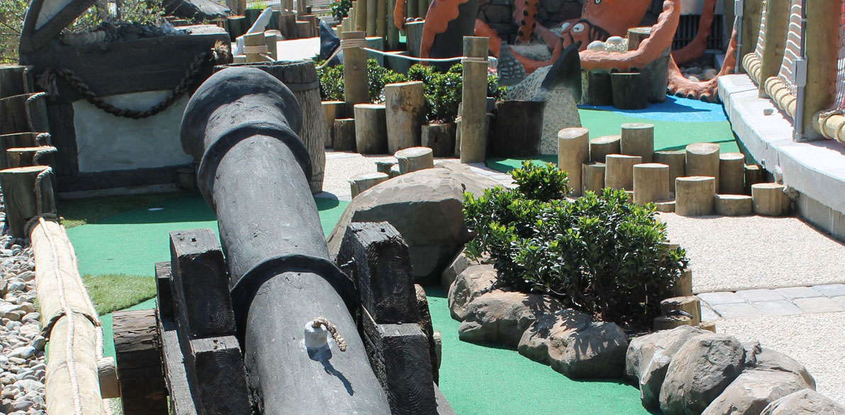Canon on putt putt course